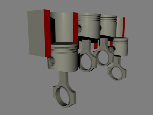 A piston engine - Animations - Blender Artists Community A piston engine - Animations - Blender Artists Community
